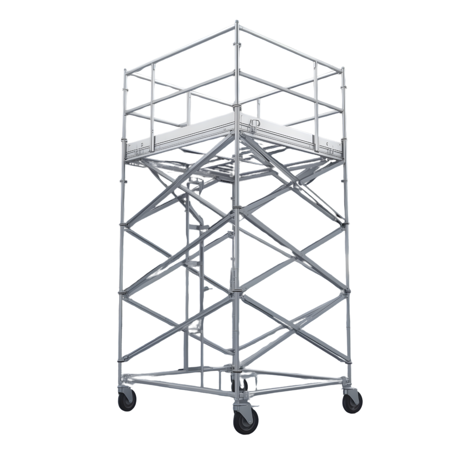 Aluminium mobile scaffolding tower for construction and maintenance work in UAE