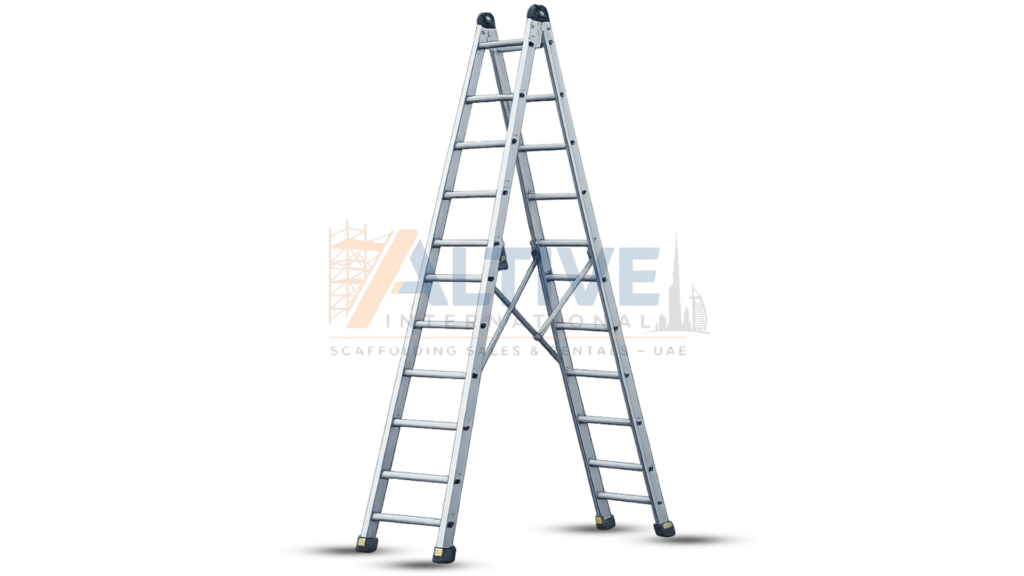 multi purpose aluminium ladder used for home maintenance and industrial tasks in UAE