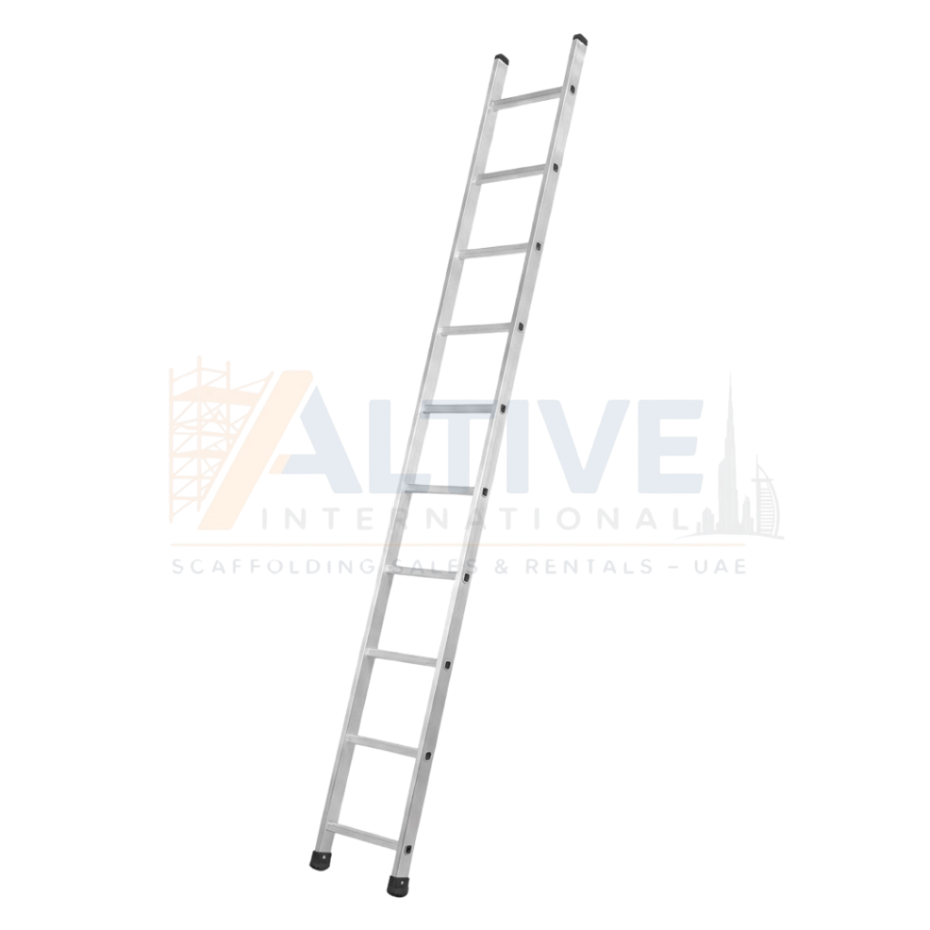 straight aluminium ladder used for direct vertical access to height in UAE